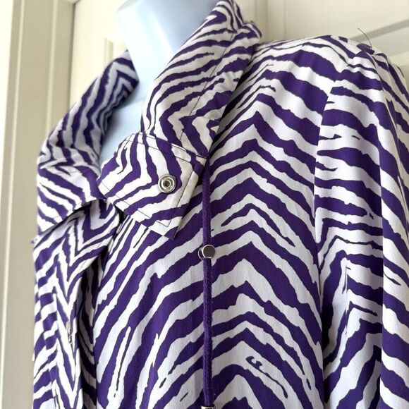 Chicos Zenergy Women’s Neema Jacket Purple Jasper Zhara Zebra Print - Picture 6 of 11
